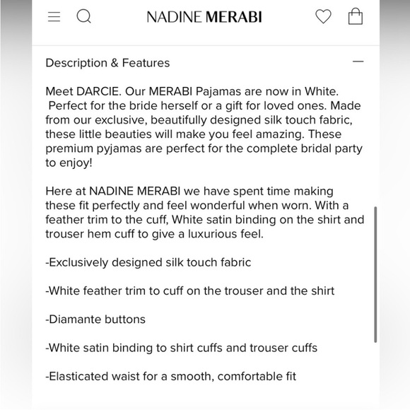 Nadine Merabi Darcie White Pajamas - Picture 5 of 5